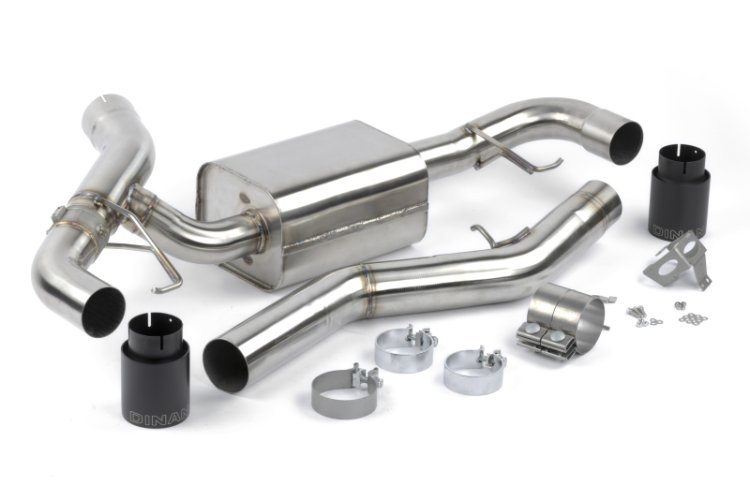 (image for) Dinan 19-26 BMW 330i (G20)/21-26 BMW 430i (G22) Valved Axleback Exhaust System - Black Tips