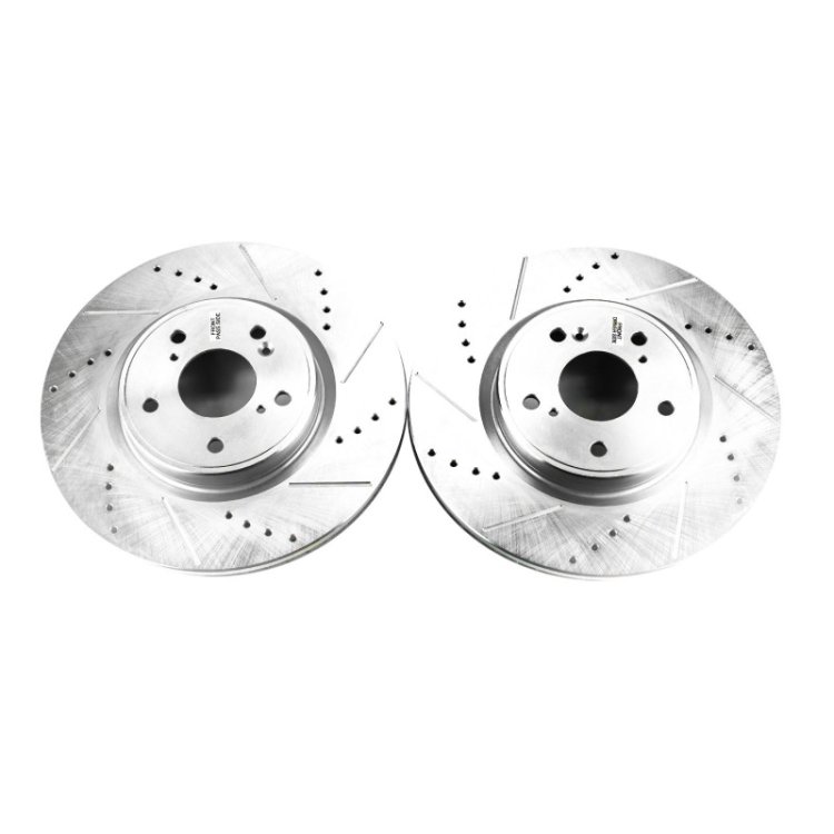 (image for) Power Stop 2018 Honda Accord Front Evolution Drilled & Slotted Rotors - Pair