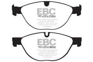(image for) EBC 10-15 Jaguar XF 5.0 Supercharged (470) Redstuff Front Brake Pads