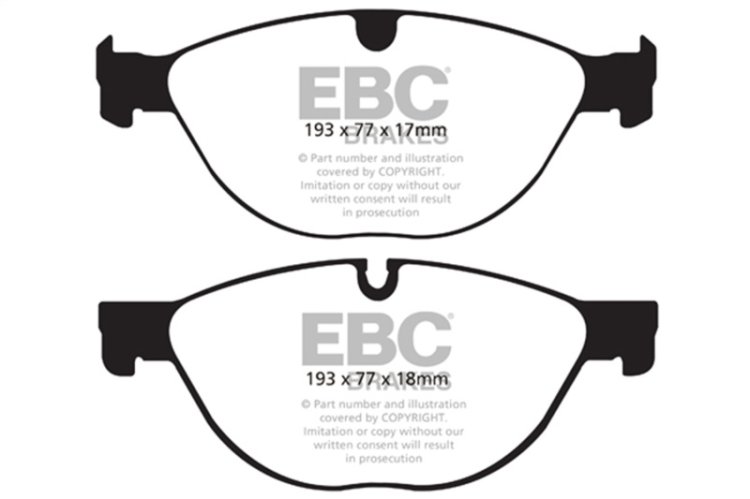(image for) EBC 10-15 Jaguar XF 5.0 Supercharged (470) Redstuff Front Brake Pads