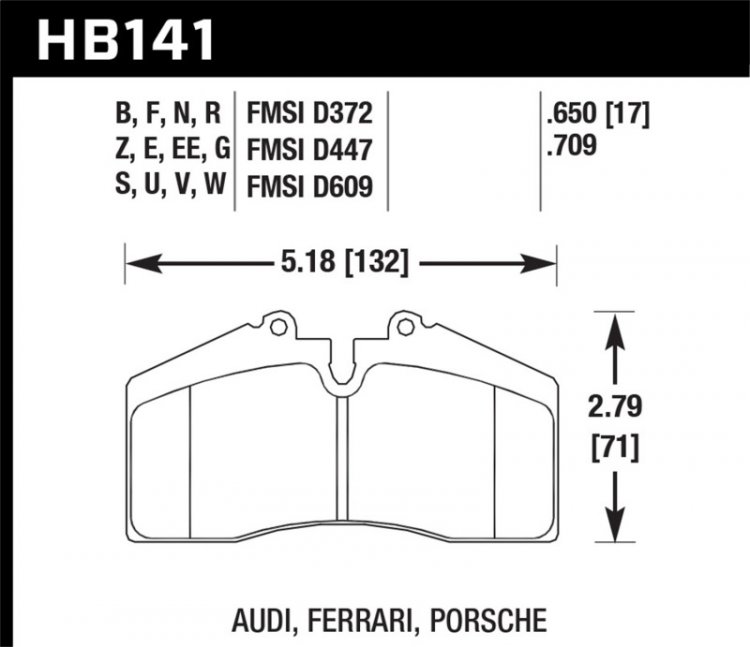 (image for) Hawk Audi/Porsche Rear AND ST-40 HP+ Street Brake Pads