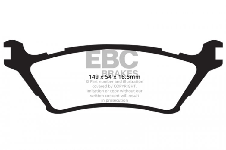 (image for) EBC 15+ Ford F150 2.7 Twin Turbo (2WD) Extra Duty Rear Brake Pads