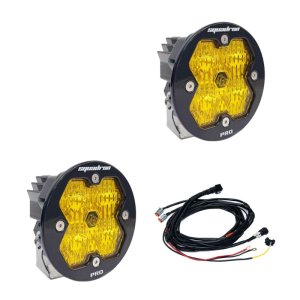 (image for) Baja Designs Squadron-R 2.0 Pro LED Wide Cornering (Pair) - Baja Amber