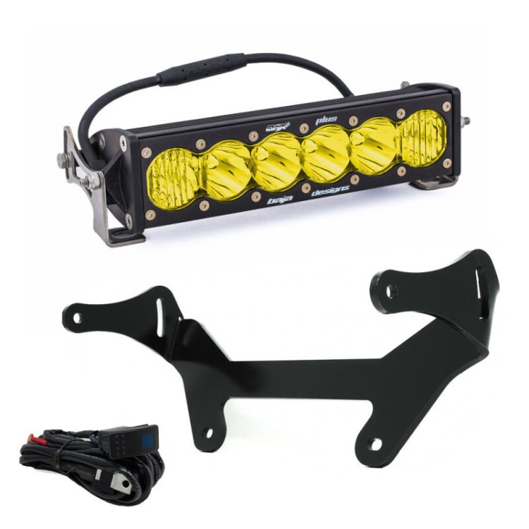 (image for) Baja Designs 10in OnX6+ Can-Am Maverick X3 Shock Mount Kit - Amber