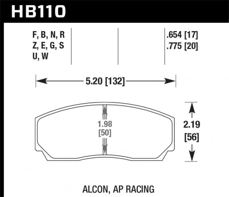 (image for) Hawk AP CP5200 Caliper Performance Ceramic Street Brake Pads