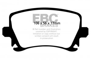 (image for) EBC 06-13 Audi A3 2.0 Turbo (Girling rear caliper) Yellowstuff Rear Brake Pads