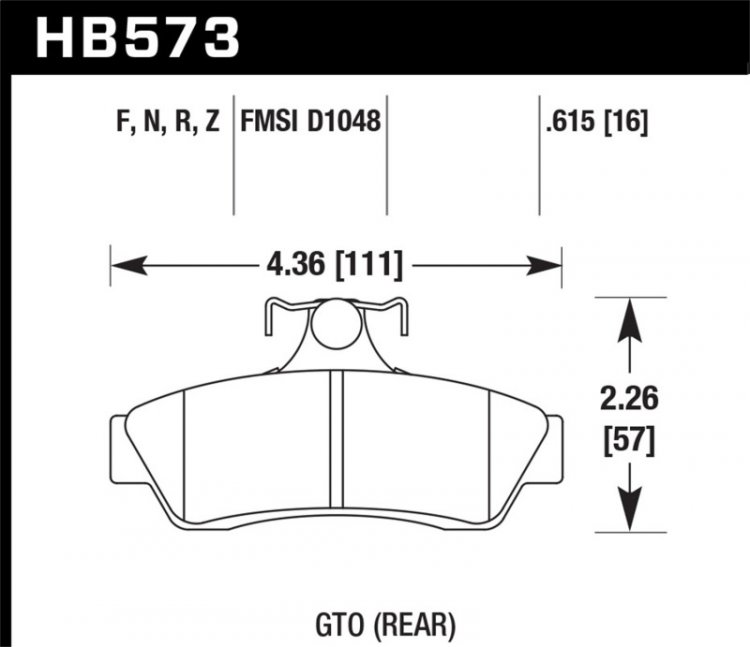 (image for) Hawk 04-06 Pontaic GTO HPS 5.0 Rear Brake Pads