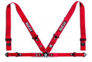 (image for) Sparco Belt 4Pt 3in/2in Competition Harness - Red