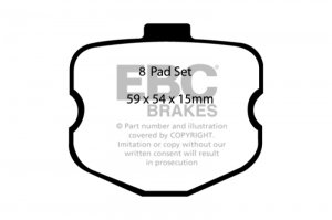 (image for) EBC 10-13 Chevrolet Corvette (C6) 6.2 Grand Sport Redstuff Rear Brake Pads