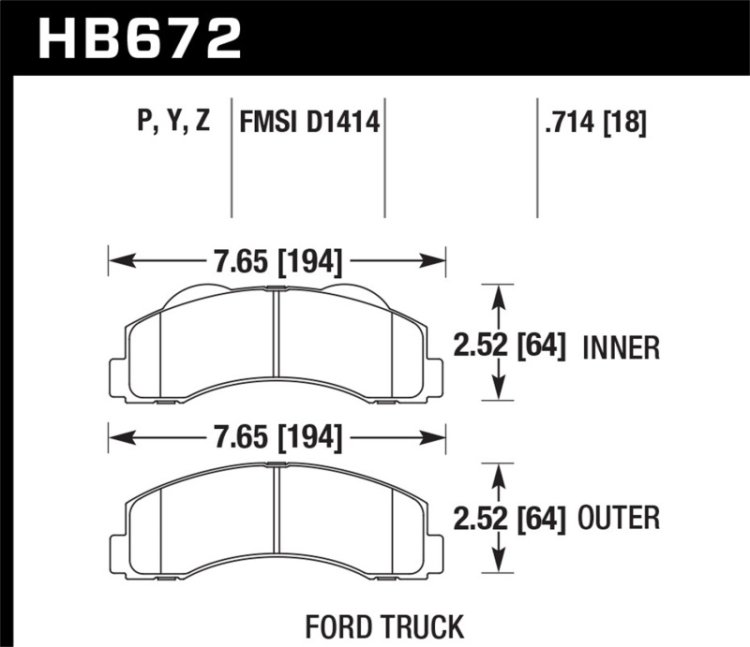 (image for) Hawk 10-14 Ford F-150 Front Super Duty Brake Pads
