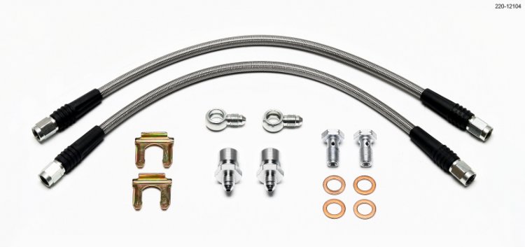(image for) Wilwood Flexline Kit D52 Caliper 14in w/ Banjo 10mm -3/8-24 Chassis