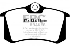 (image for) EBC 10-13 Audi A3 2.0 TD Greenstuff Rear Brake Pads
