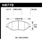 (image for) Hawk 2016 Audi S3 DTC-60 Front Brake Pads