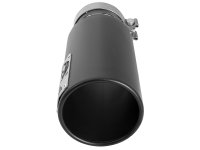 (image for) aFe SATURN 4S 4in SS Intercooled Exhaust Tip - Black 4in In x 5in Out x 12in L Bolt-On