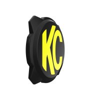(image for) KC HiLiTES 6in. Hard Cover for Gravity Pro6 LED Lights (Single) - Black w/Yellow KC Logo