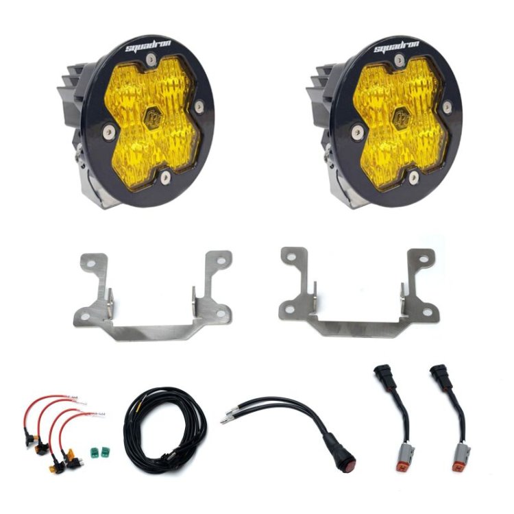 (image for) Baja Designs 14-17 Ford Fiesta ST / 13-17 Focus ST Squadron-R Sport 2.0 Fog Pkt Kit (WC) -Baja Amber