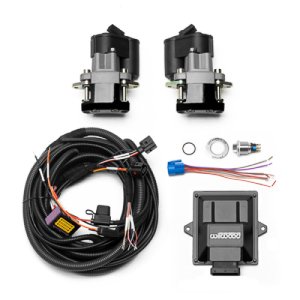 (image for) Wilwood Electronic Parking Brake Rear Retrofit Kit w/ Switch Harness - Black Powder Coat Caliper