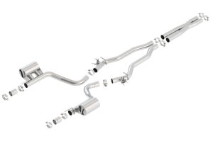 (image for) Borla 15-16 Dodge Charger Hellcat 6.2L V8 ATAK Catback Exhaust w/ Valves No Tips Factory Valance