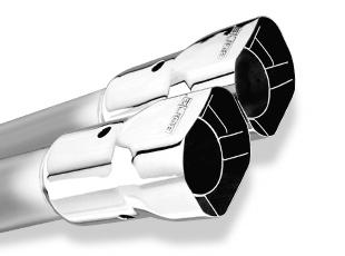 (image for) Borla Universal Polished Tip Single Square Angle-Cut Intercooled (inlet 2 1/2in. Outlet 2 7/8 x 2 3/